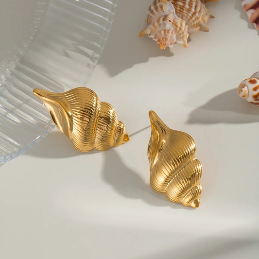 Golden Shell Earrings -