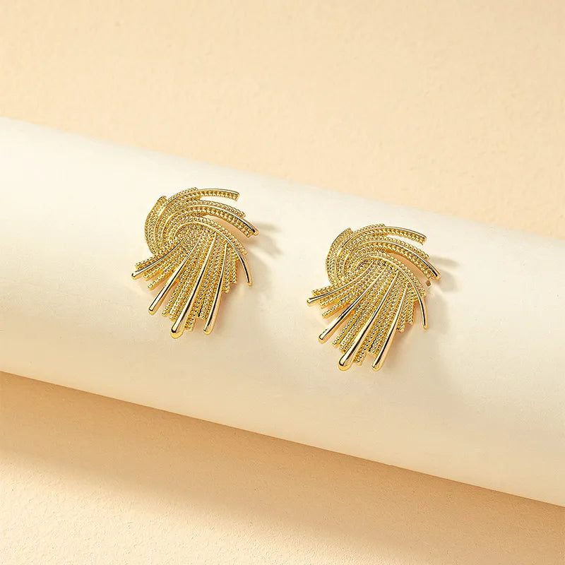 Σκουλαρίκια χρυσά ατσάλινα - EA423