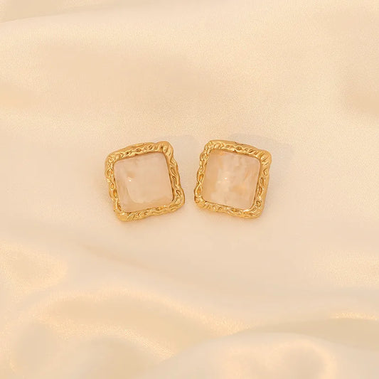 Boucles d'oreilles en pierre plaque en pierre en pierre-ea058