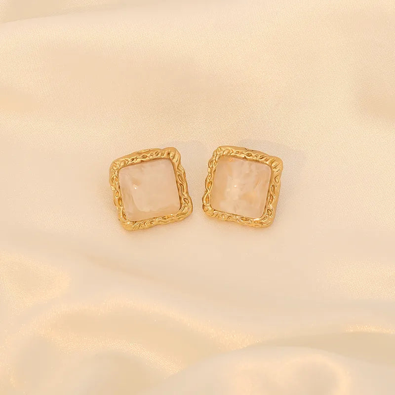 Boucles d'oreilles en pierre plaque en pierre en pierre-ea058