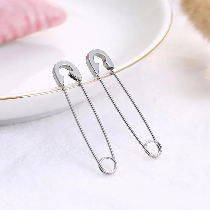 *Σκουλαρίκι 1 τεμάχιο ασημί ατσάλι παραμάνα-EA388