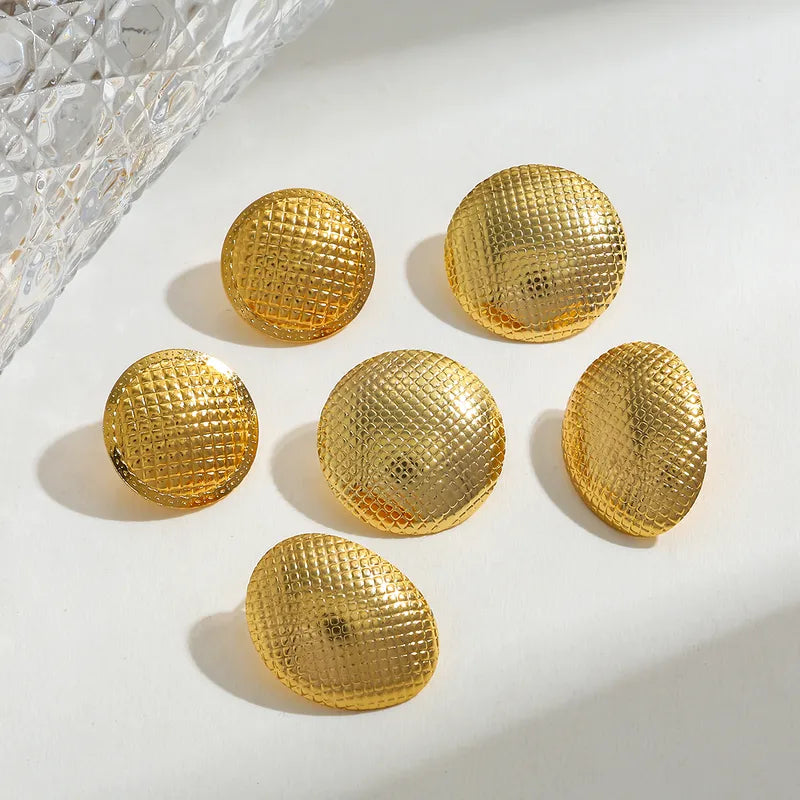 Σκουλαρίκια επιχρυσωμένο ατσάλι στρόγγυλο όψη φιδιού-EA479