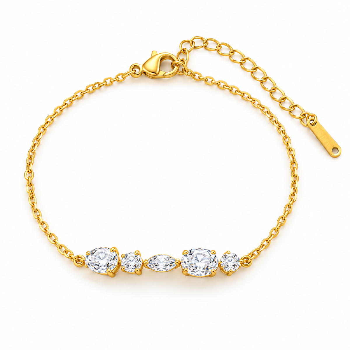Bracelet en acier doré et argenté - BR364