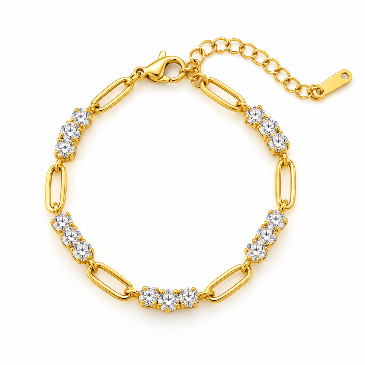 Steel gold and silver bracelet - BR364
