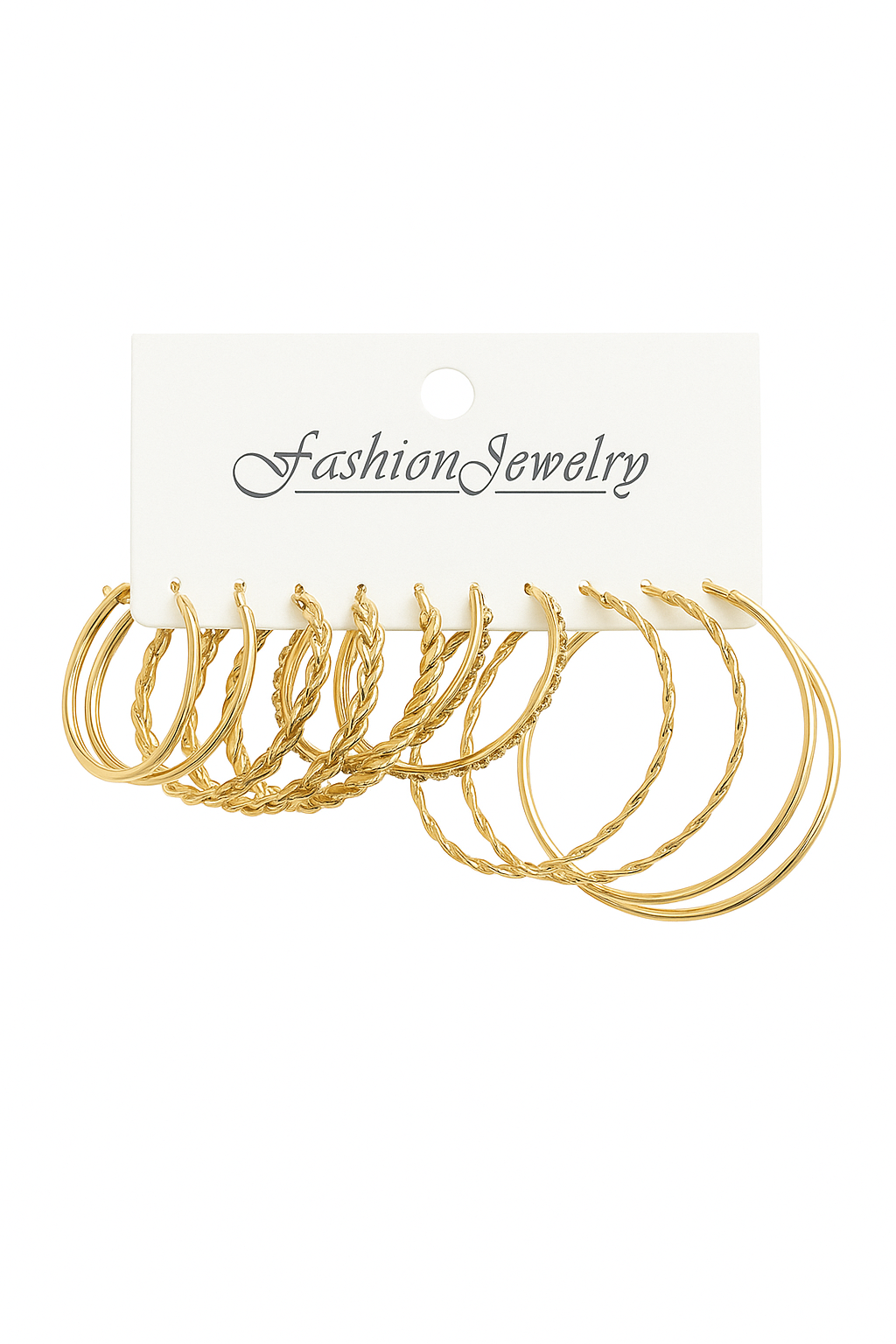 Set of brass earrings - w407