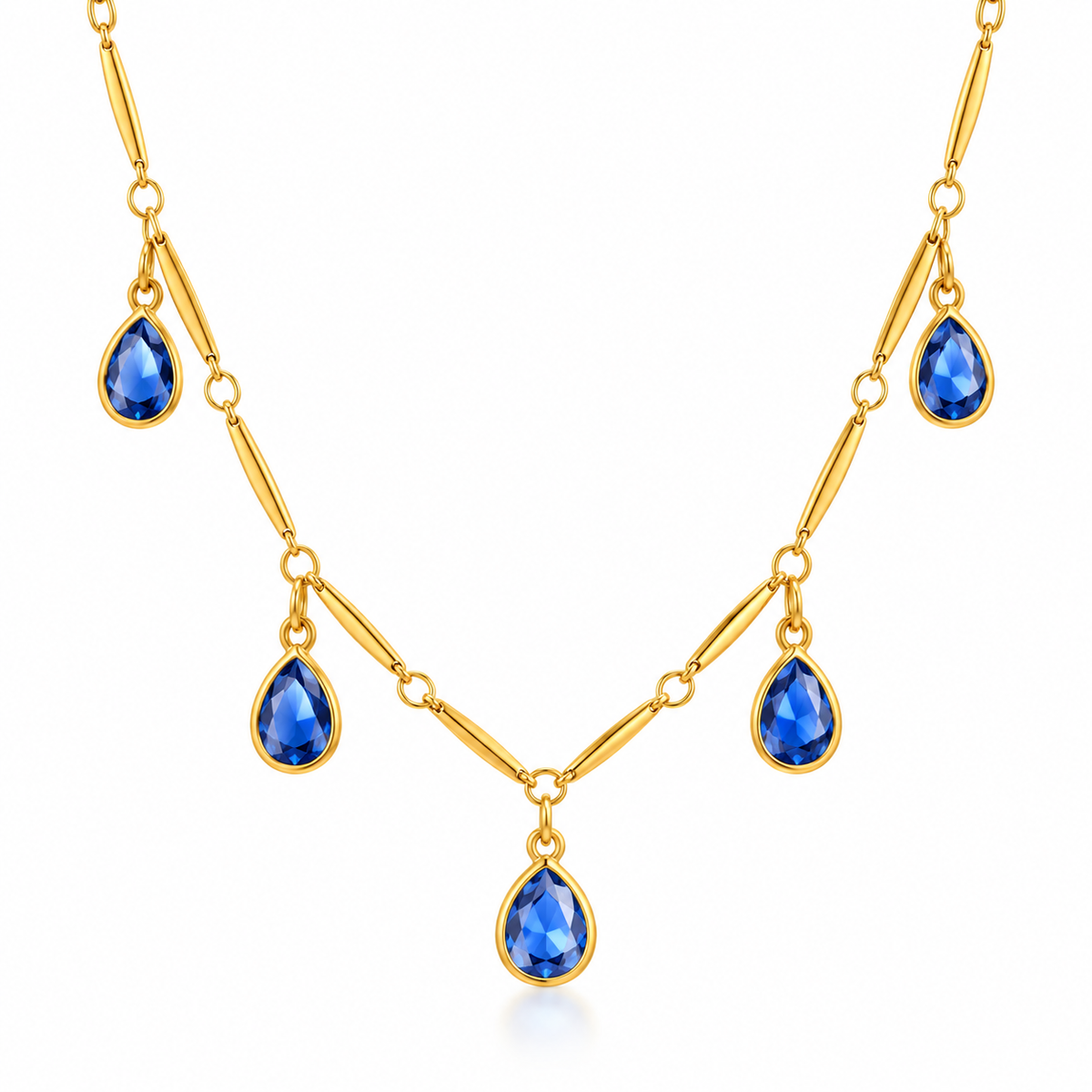 Collar de acero con corazón de resina sintética - NE596