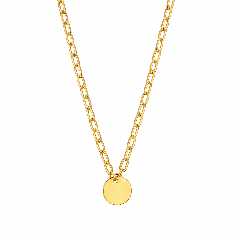 Brass gold necklace - w311