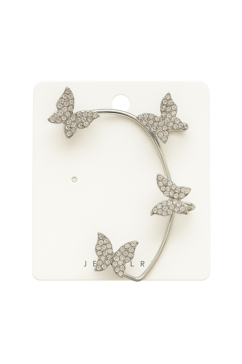 Σκουλαρίκι ορειχάλκινο με πεταλούδες - w408