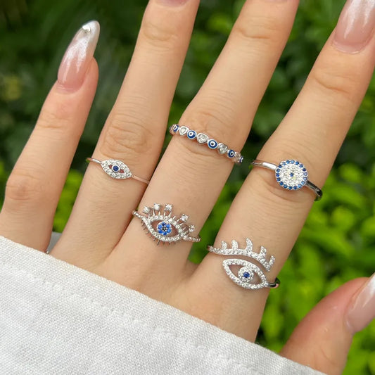 Silk S925 Anello con argento e blu zircone-R149