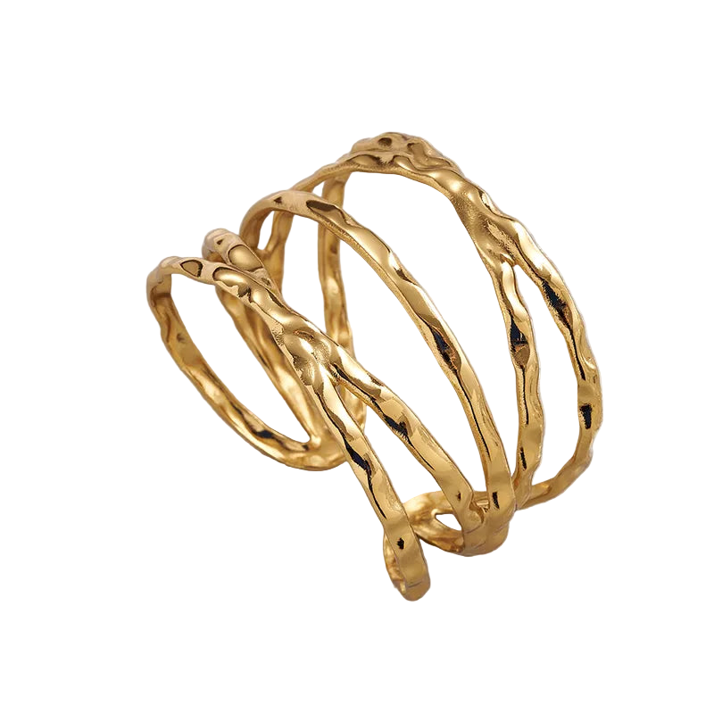 Bratara din otel auriu deschis-br092