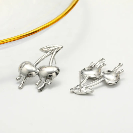 Cercei din oțel cu cireșe - EA833