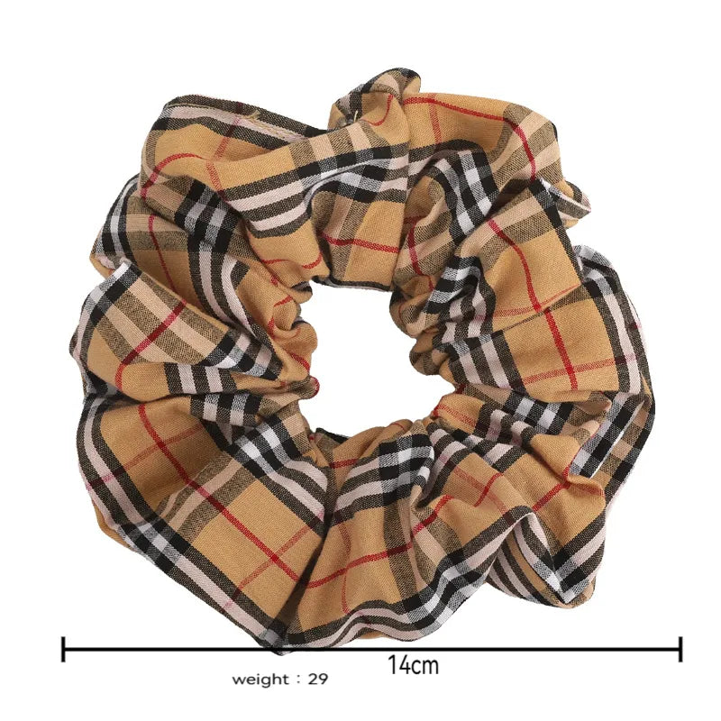 Λαστιχάκι scrunchie καρό υφασμάτινο - HA027