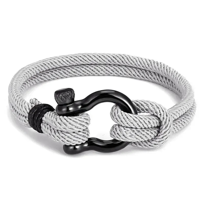Bracelet avec acier et pneu gris -BR029