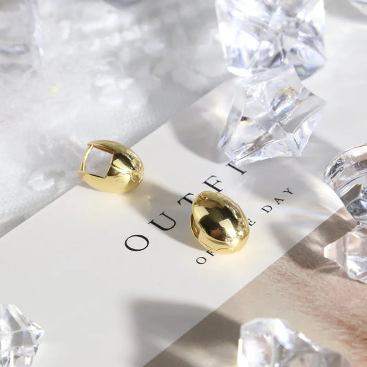 Boucles d'oreilles en laiton Chrysa ovale - w131