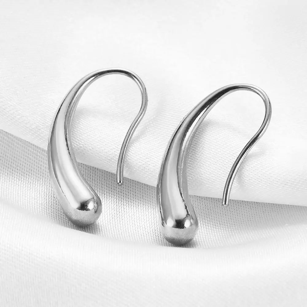Boucles d'oreilles en forme de crochet en argent -ea256