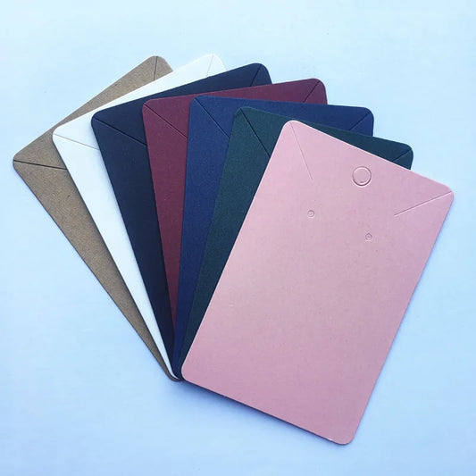 Καρτελάκια για σκουλαρίκια και κολιέ 6x9 50τμχ - P111