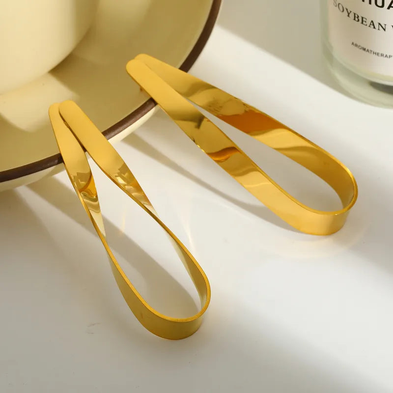 Σκουλαρίκια επιχρυσωμένο ατσάλι ασσυμετρικά-EA017