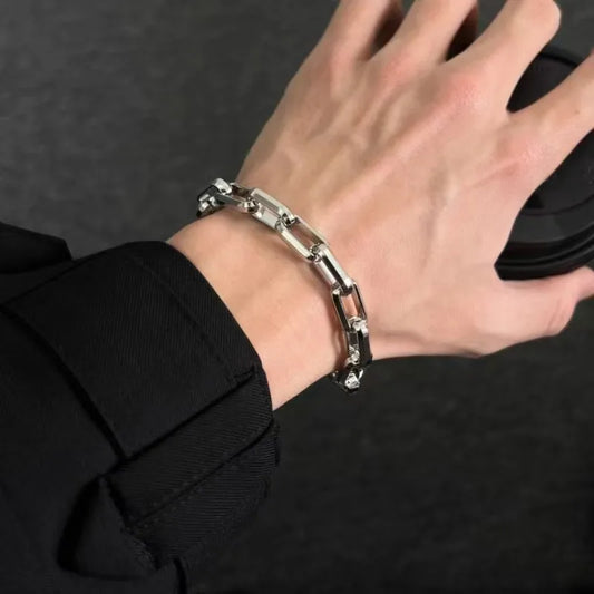 Stahl-Silberkettenarmband – BR468
