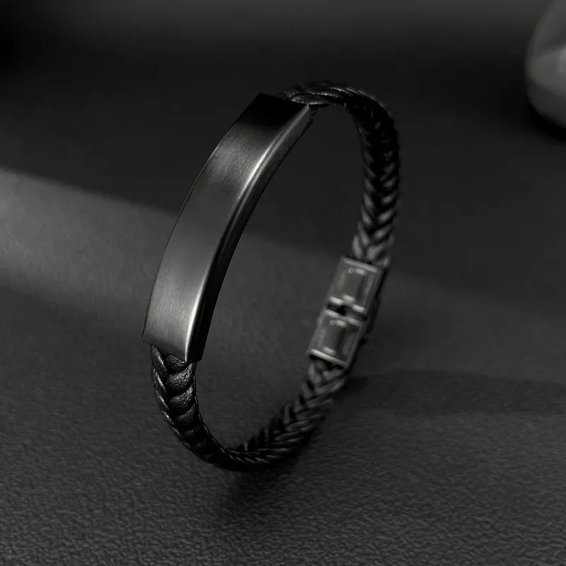 Βραχιόλι ατσάλı μαύρο-BR320