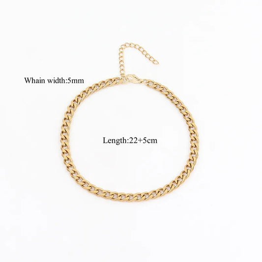 Bracciale a piedi Golden Chain-AN070
