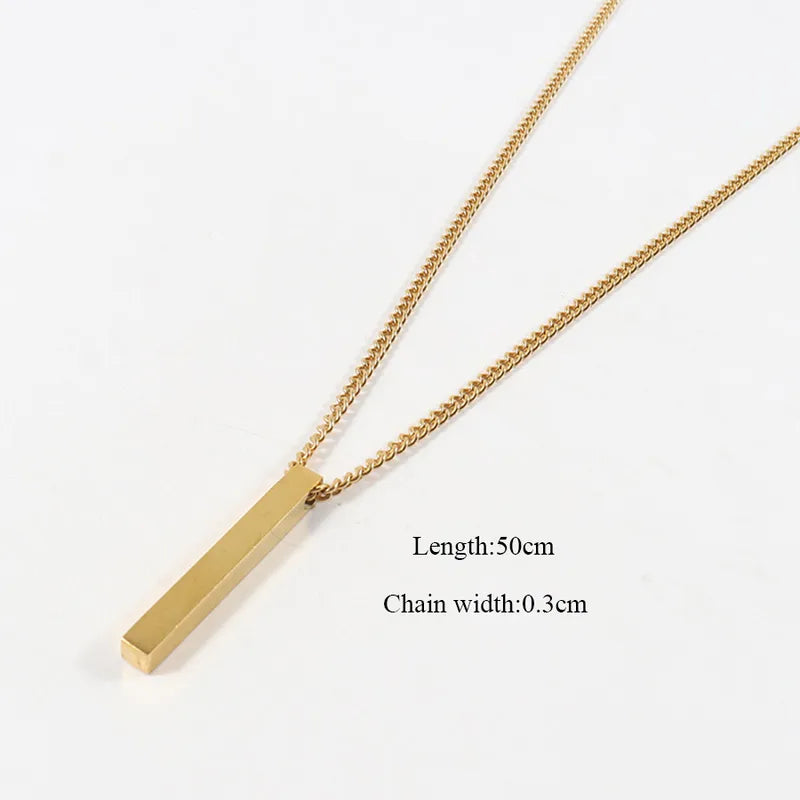 Κολιέ επιχρυσωμένο ατσάλι stick-NE108