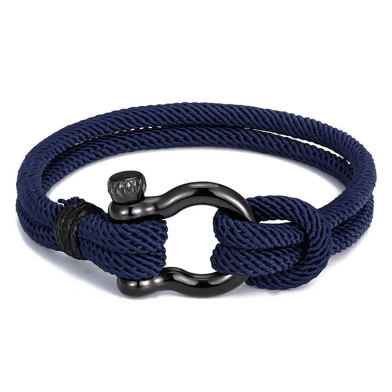 Bracelet with cord and steel - BR482