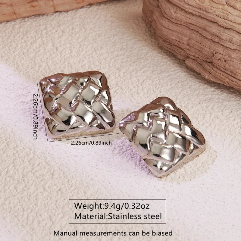 Earrings of steel silver - EA361