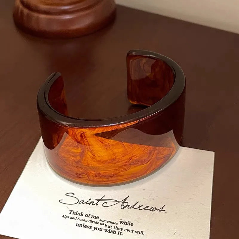 Βραχιόλι ακρυλικό καφέ - BR485