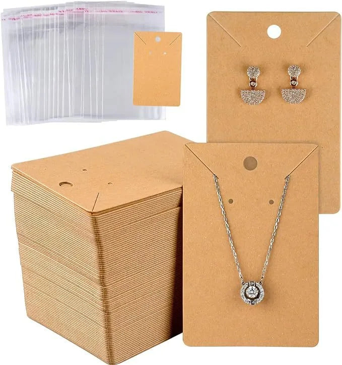 Tags for earrings and necklaces 6x9 50pcs - P111