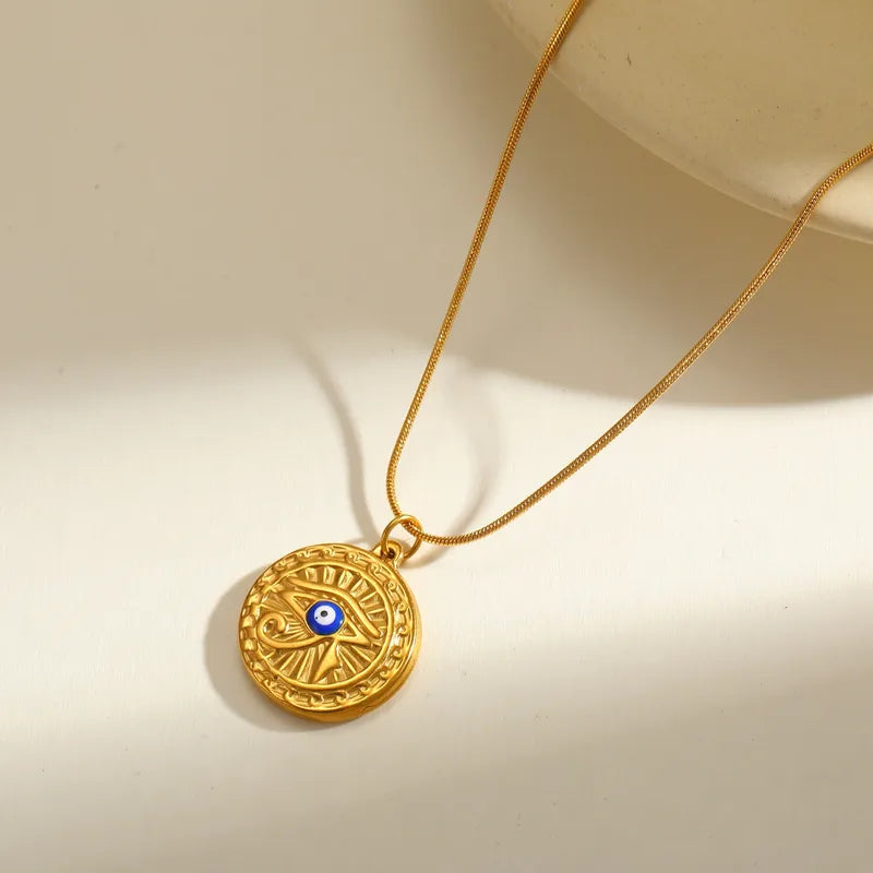 Colier din aur otel cu ochi - NE398