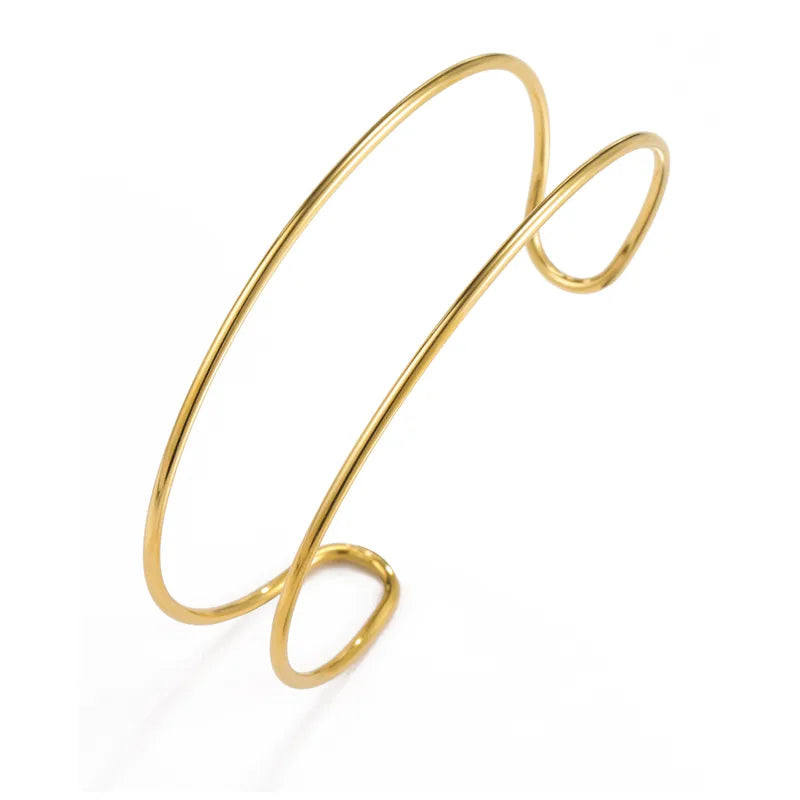 *Βραχιόλι χρυσό ατσάλι ανοιχτό-BR271