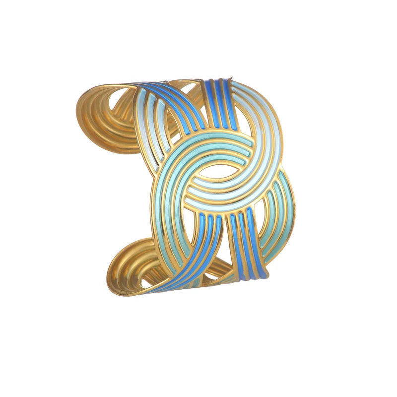 Βραχιόλι ατσάλινο με μπλε αποχρώσεις- br372