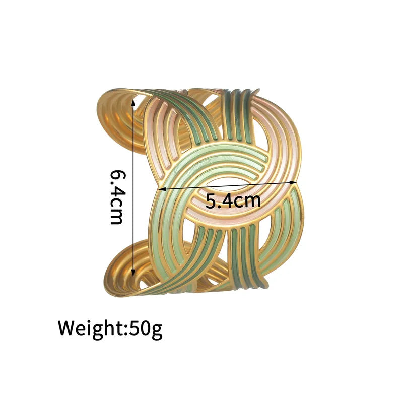 Βραχιόλι ατσάλινο με πράσινες αποχρώσεις- br373