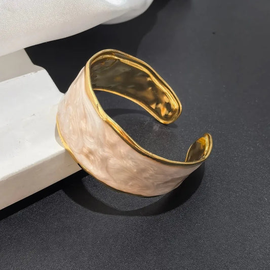 Bracelet acier doré beige - BR146