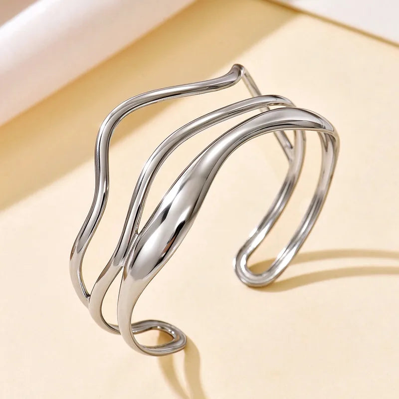 Pulsera de acero con circonitas - BR443