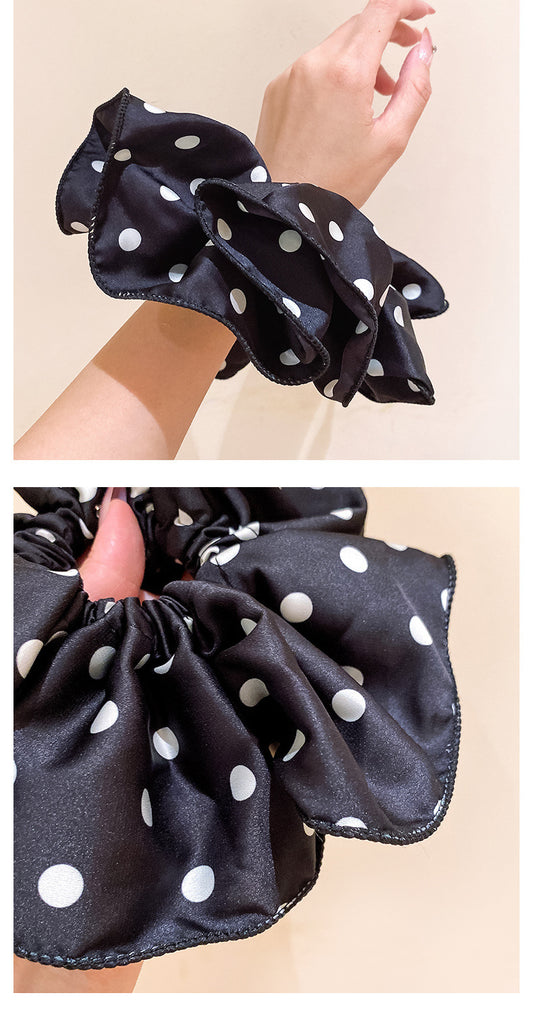 Λαστιχάκι scrunchie πουά - HA009