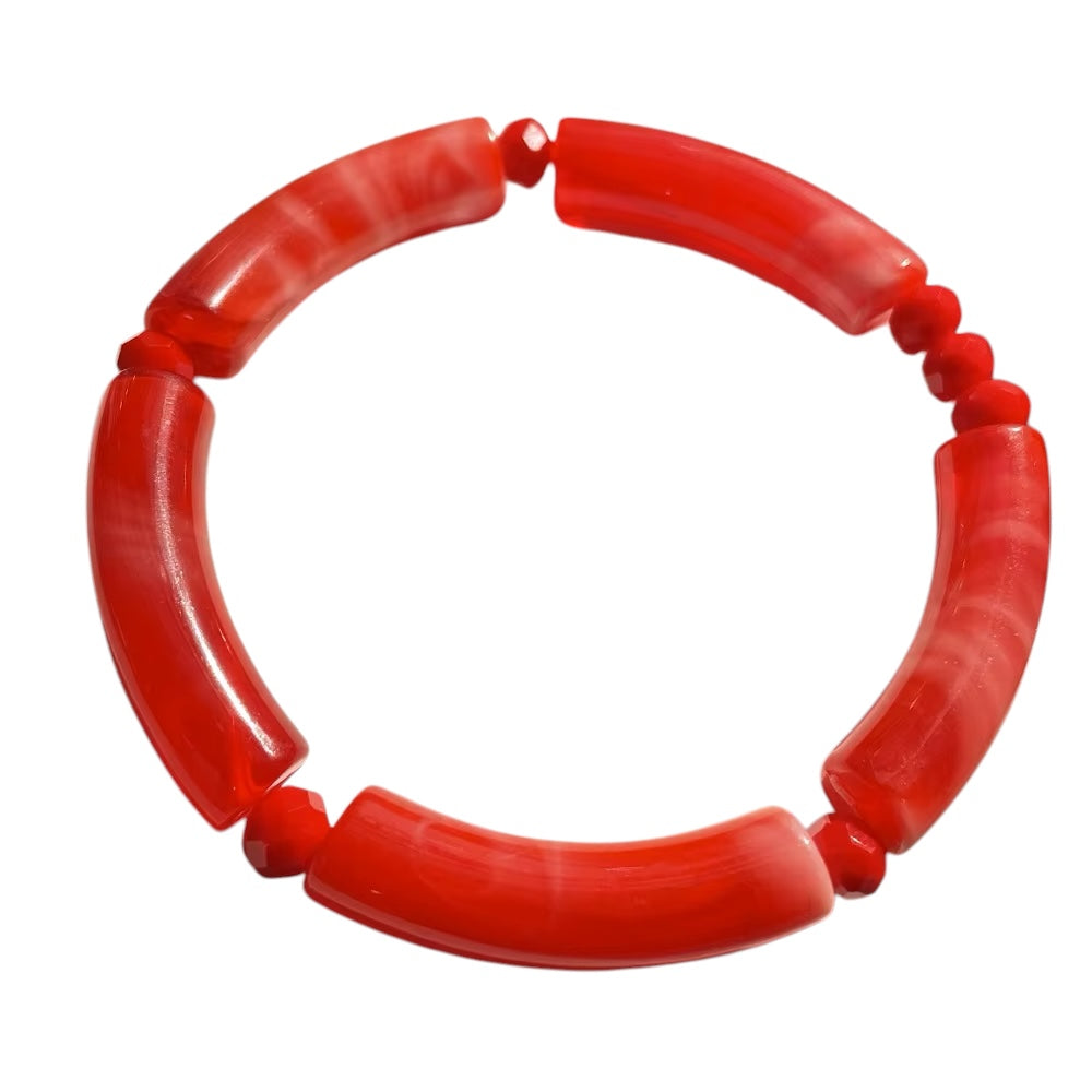 Βραχιόλι ακρυλικό κόκκινο - w224