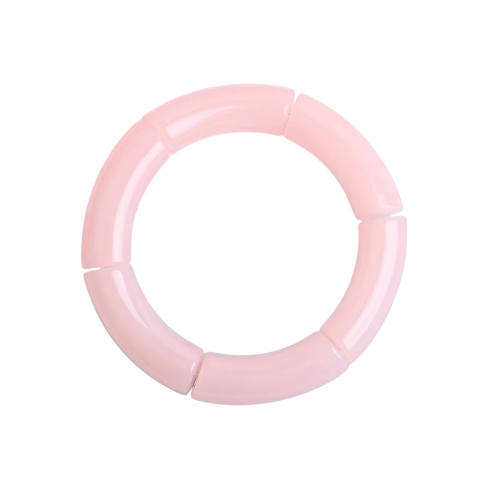 Pink acrylic bracelet - w225