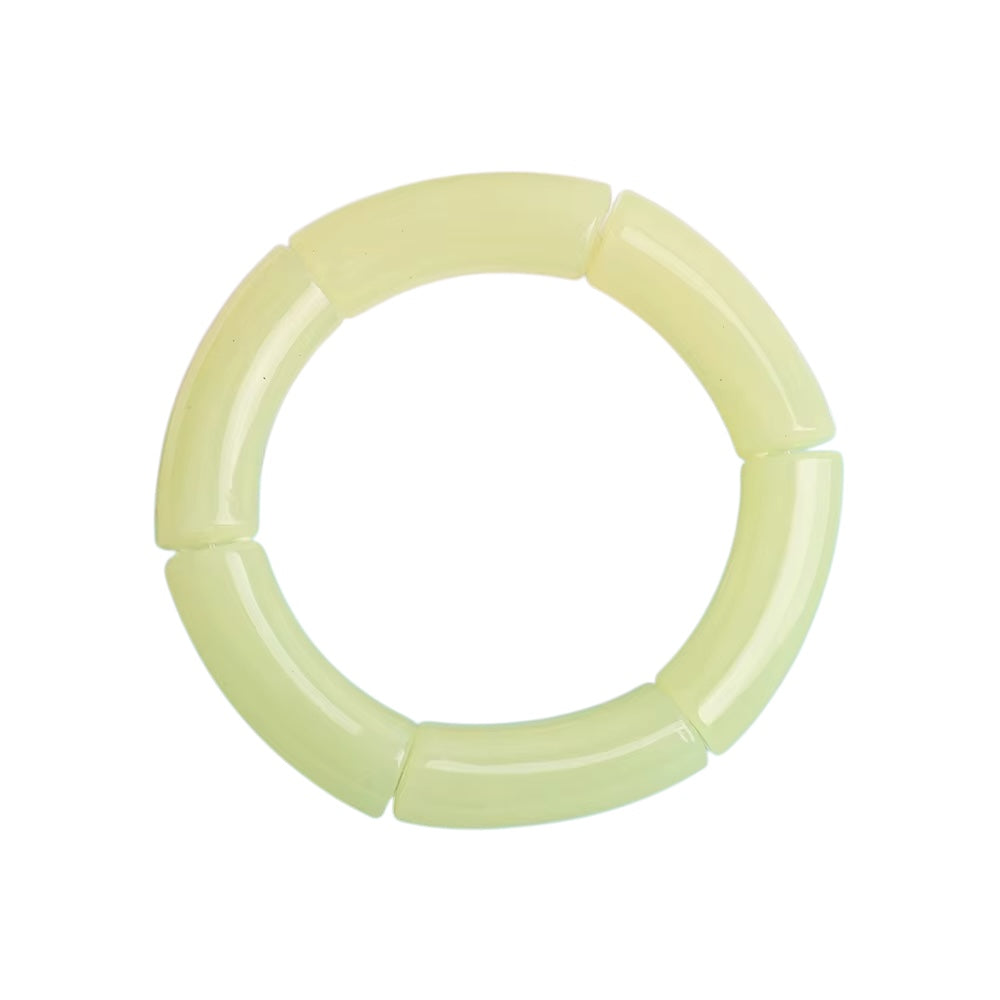 Yellow acrylic bracelet - w226
