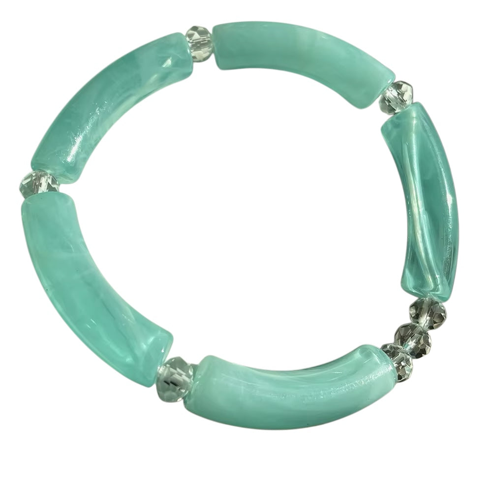 Acrylic bracelet light blue - w228