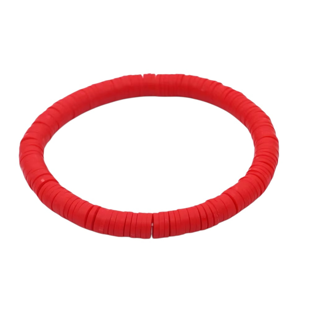 Red rubber bracelet - w326