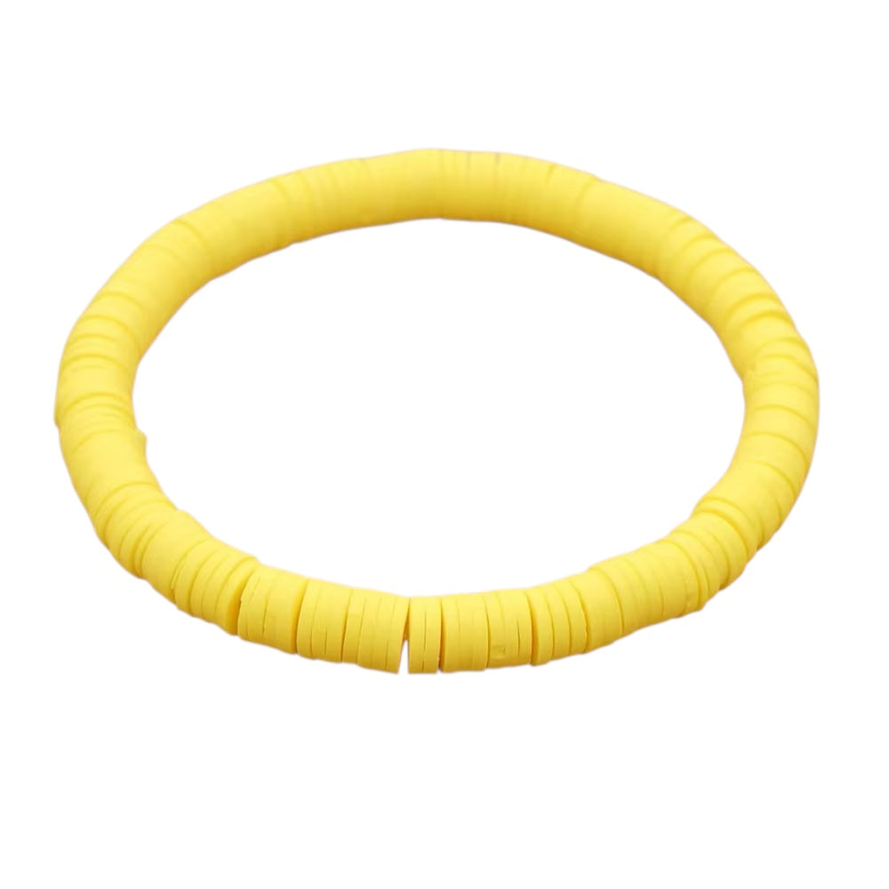 Βραχιόλι λαστιχένιο κίτρινο - w327