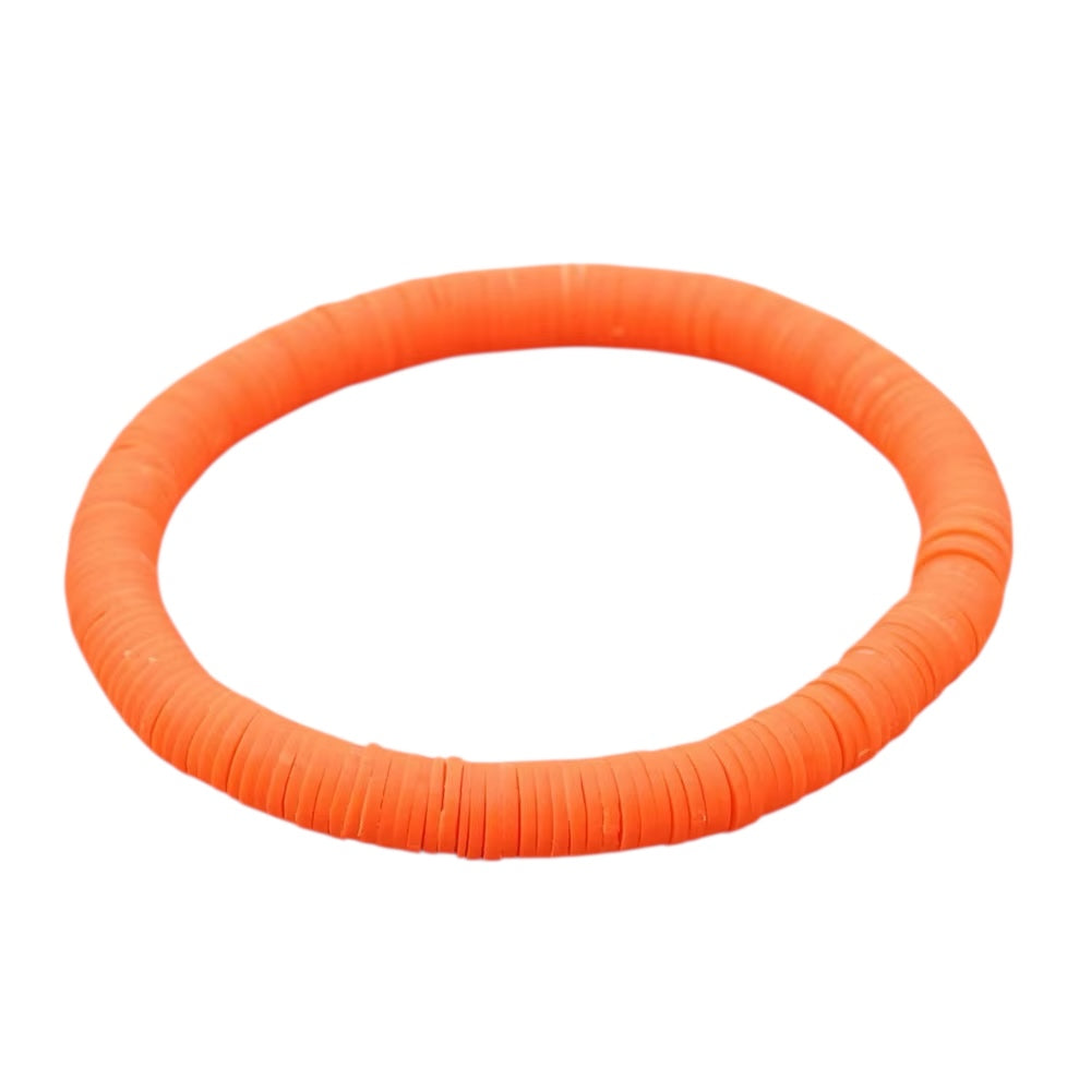 Orange rubber bracelet - w328