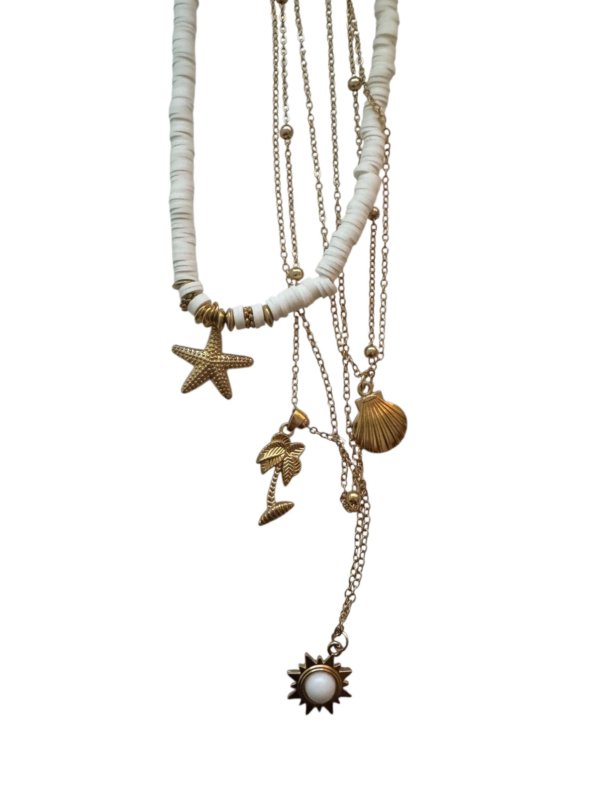 Κολιέ ορειχάλκινο πολλαπλό - w332