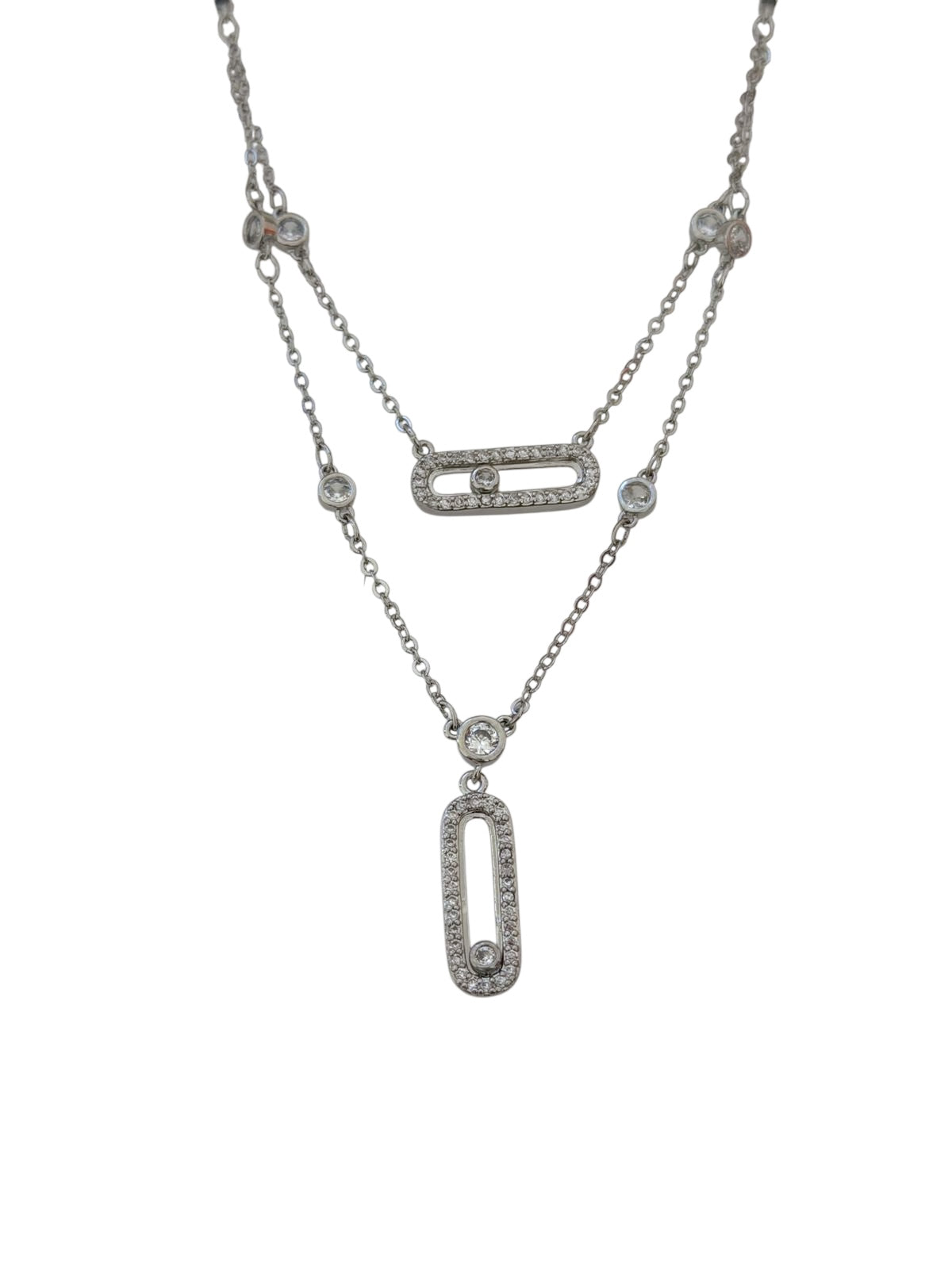 Κολιέ ορειχάλκινο με zircon -w655