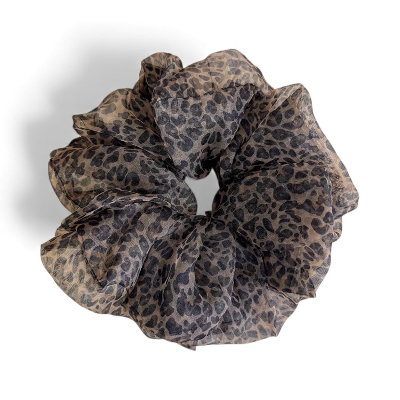 Elastic scrunchie leopard maro - HA041