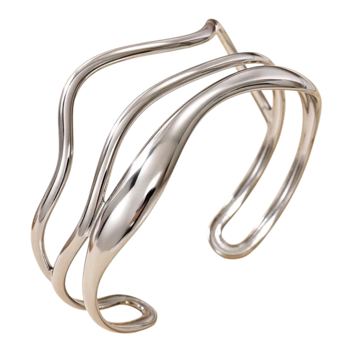 Pulsera de acero con circonitas - BR443