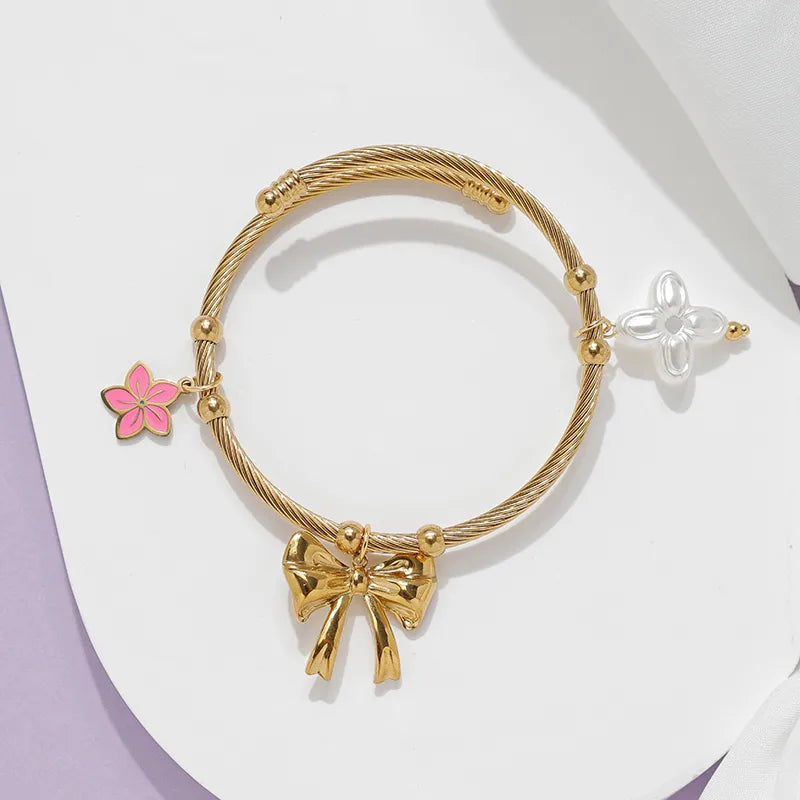 Βραχιόλι επιχρυσωμένο ατσάλι με φιόγκο-BR172