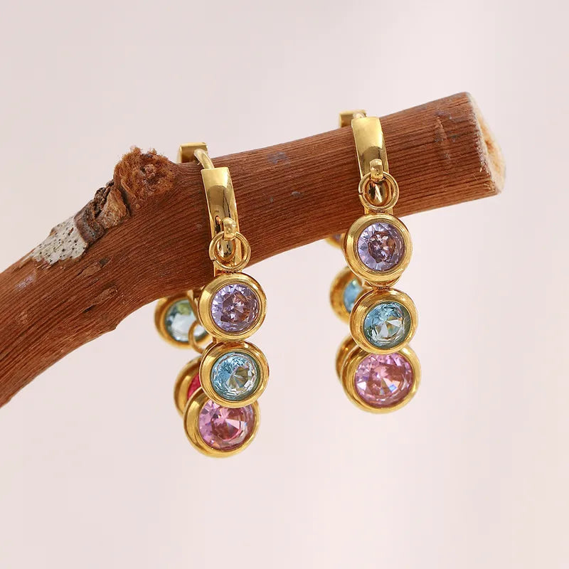 Steel shell earrings white with pearl - EA756