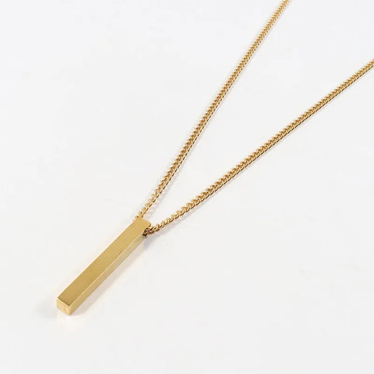 Κολιέ επιχρυσωμένο ατσάλι stick-NE108